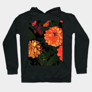 Autumn Colours - Garden Floral Pattern Hoodie